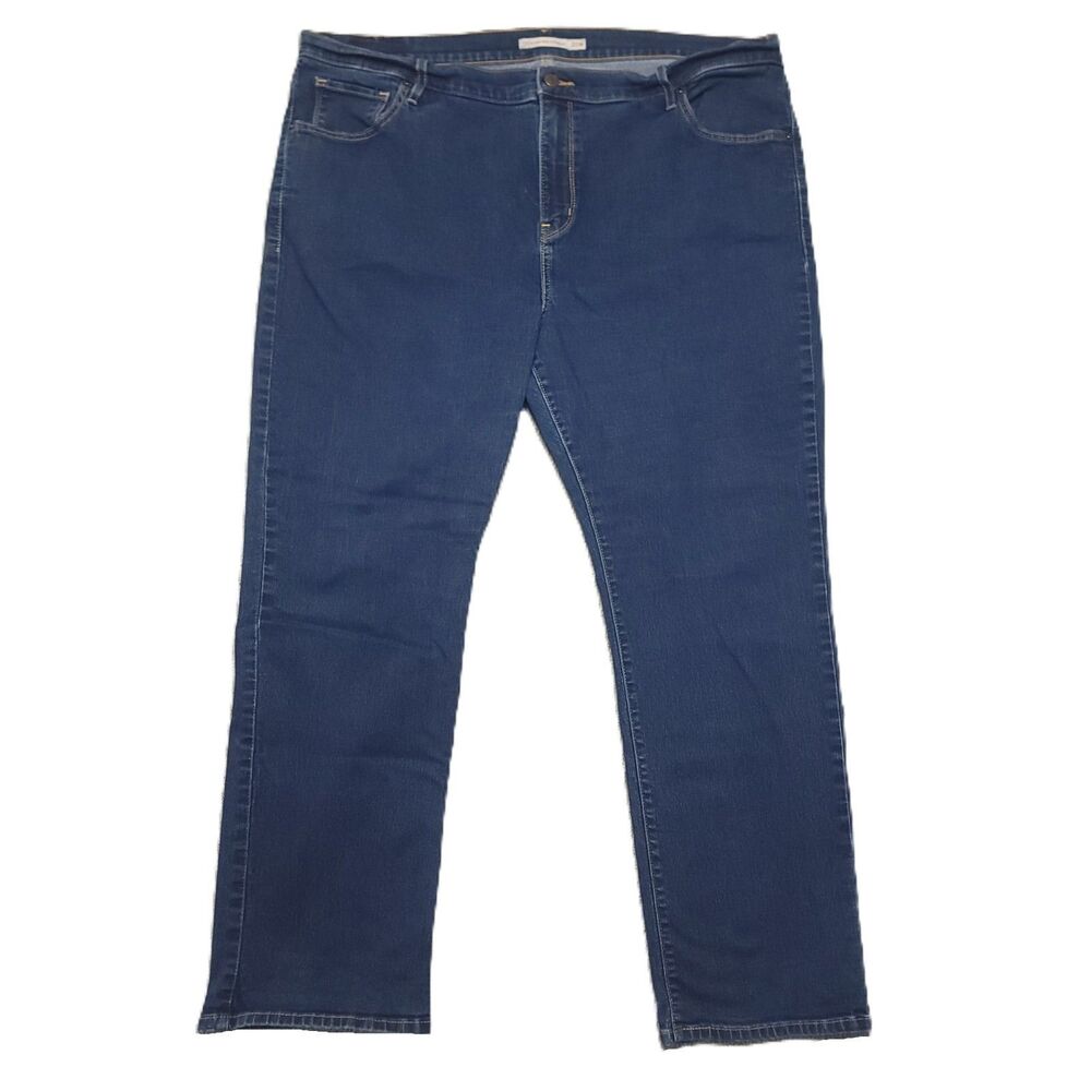 Levi's 724 High Rise Straight Jeans Womens 20W Stretch Blue Denim Pants